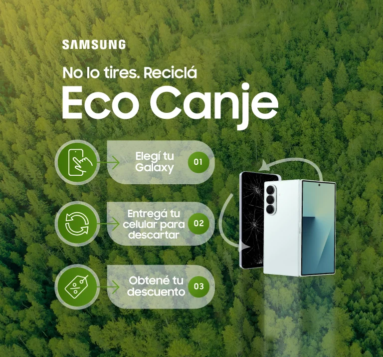 Banner ilustrativo sobre Eco canje - Samsung