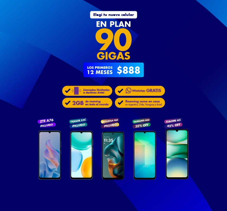 Banner ilustrativo sobre Plan 90 GIGAS