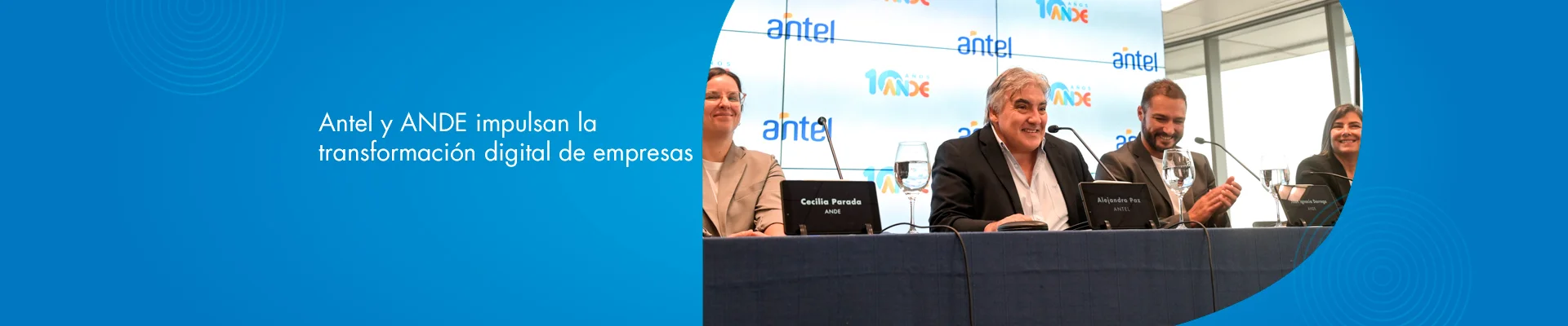 Banner ilustrativo sobre Antel y ANDE impulsan la transformación digital de empresas