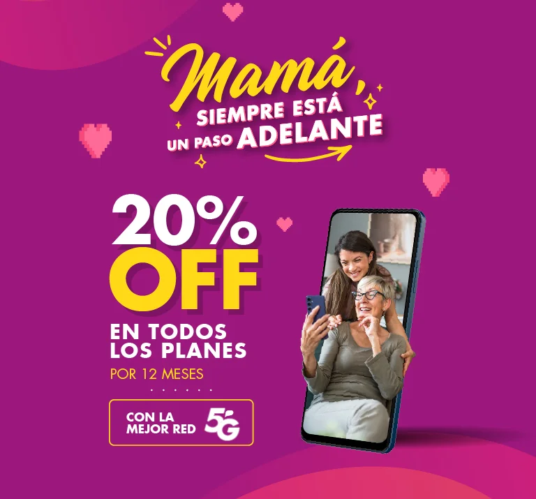 Banner ilustrativo sobre Banner home personas - mama 20off