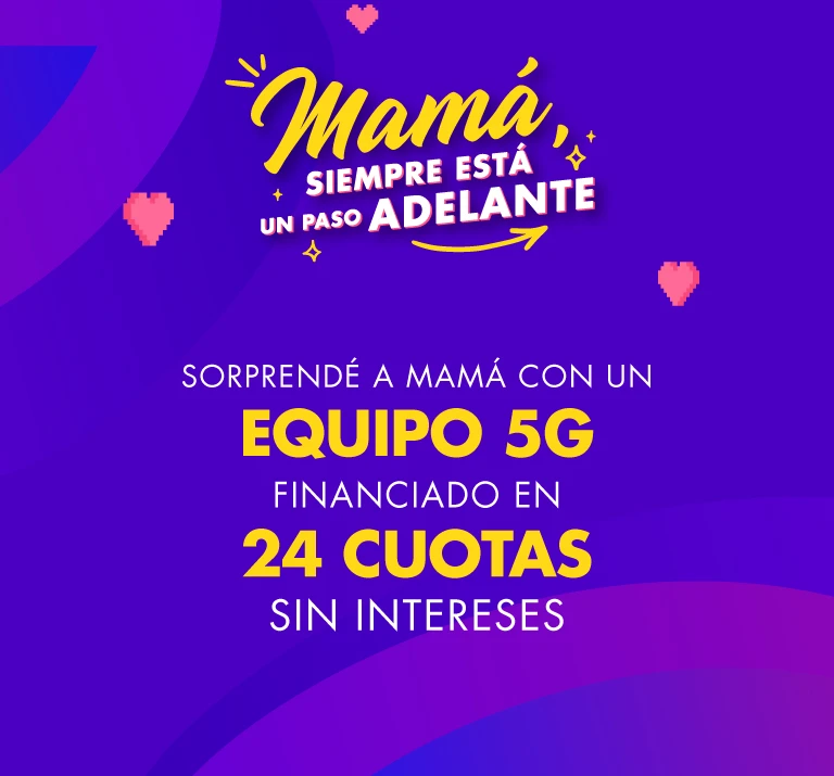 Banner ilustrativo sobre Mes mamá equipos 24 cuotas