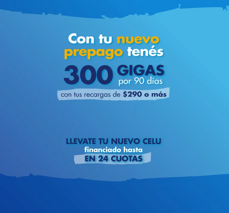 Banner ilustrativo sobre Prepago 300 GIGAS
