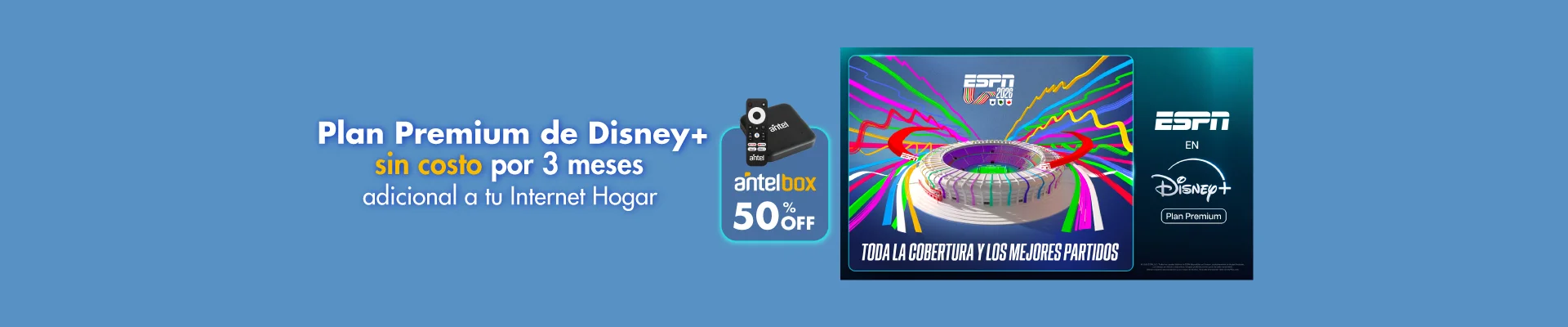 Banner ilustrativo sobre Adicional Disney+ Premium