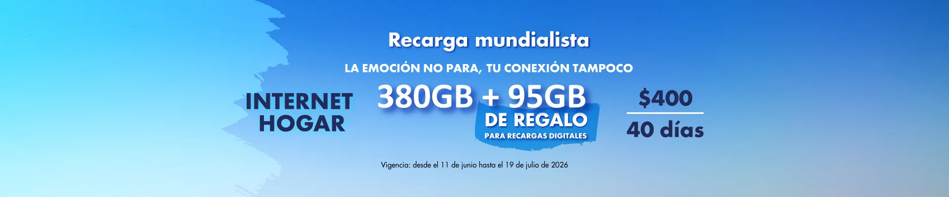 Banner ilustrativo sobre Recarga Mundialista
