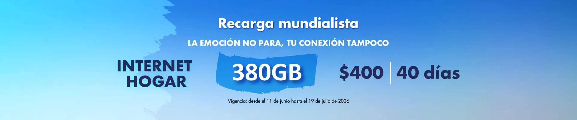 Banner ilustrativo sobre Recarga Mundialista