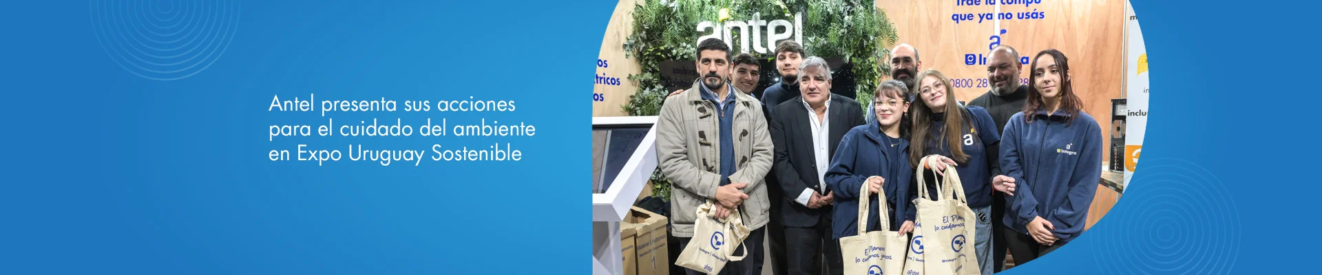 Banner ilustrativo sobre Antel presenta sus acciones para el cuidado del ambiente en Expo Uruguay Sostenible